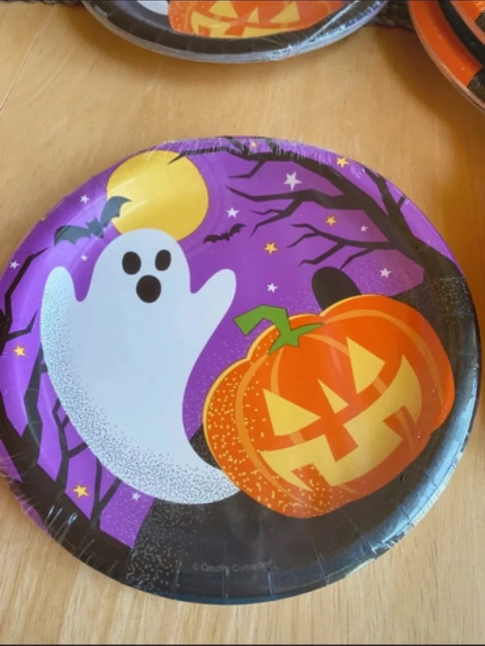 Halloween Haunted House Party Plates & Napkins - Orange & Purple for 32+ persons